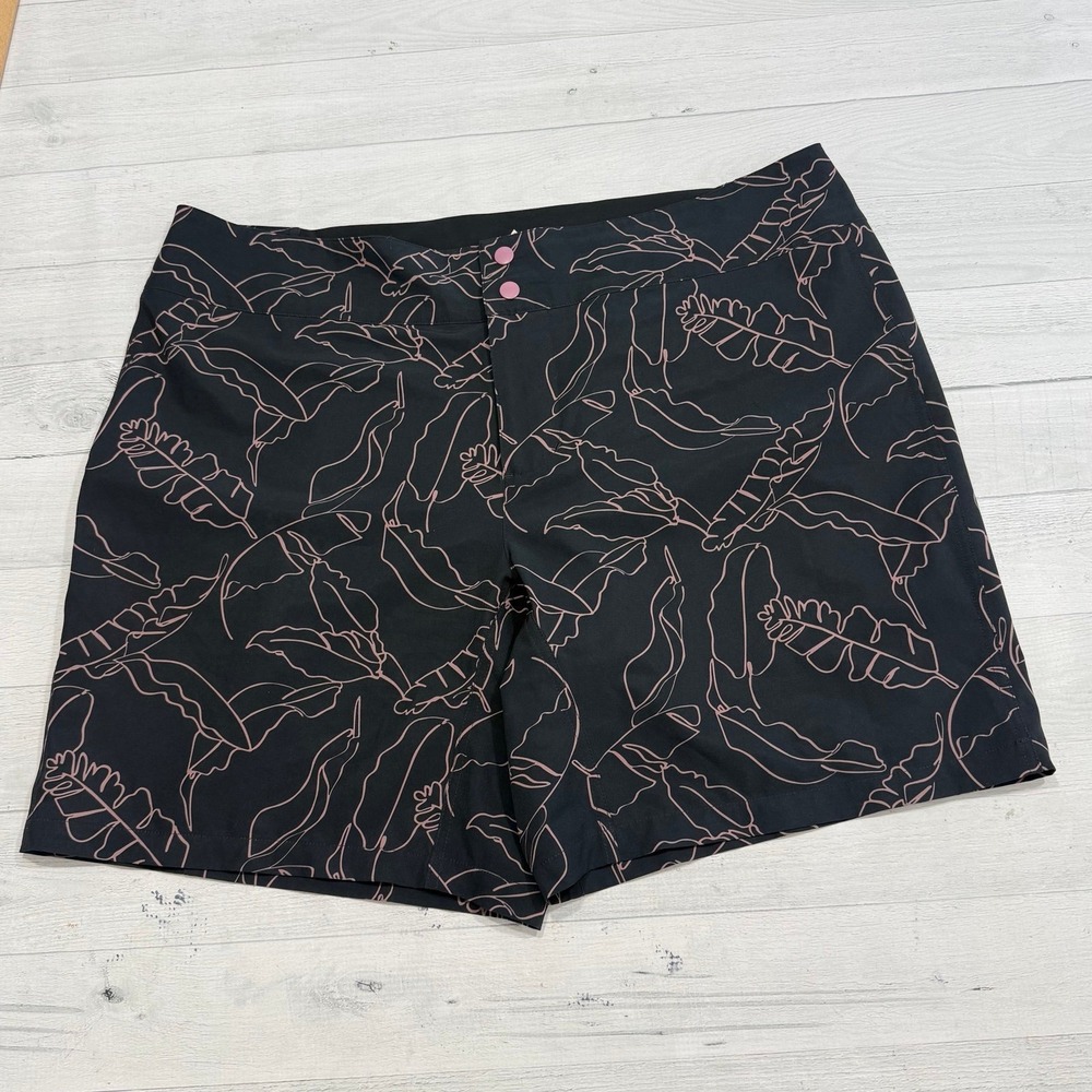 Wild Rye Ruby Mountain Bike Shorts Black Floral Print Size 14